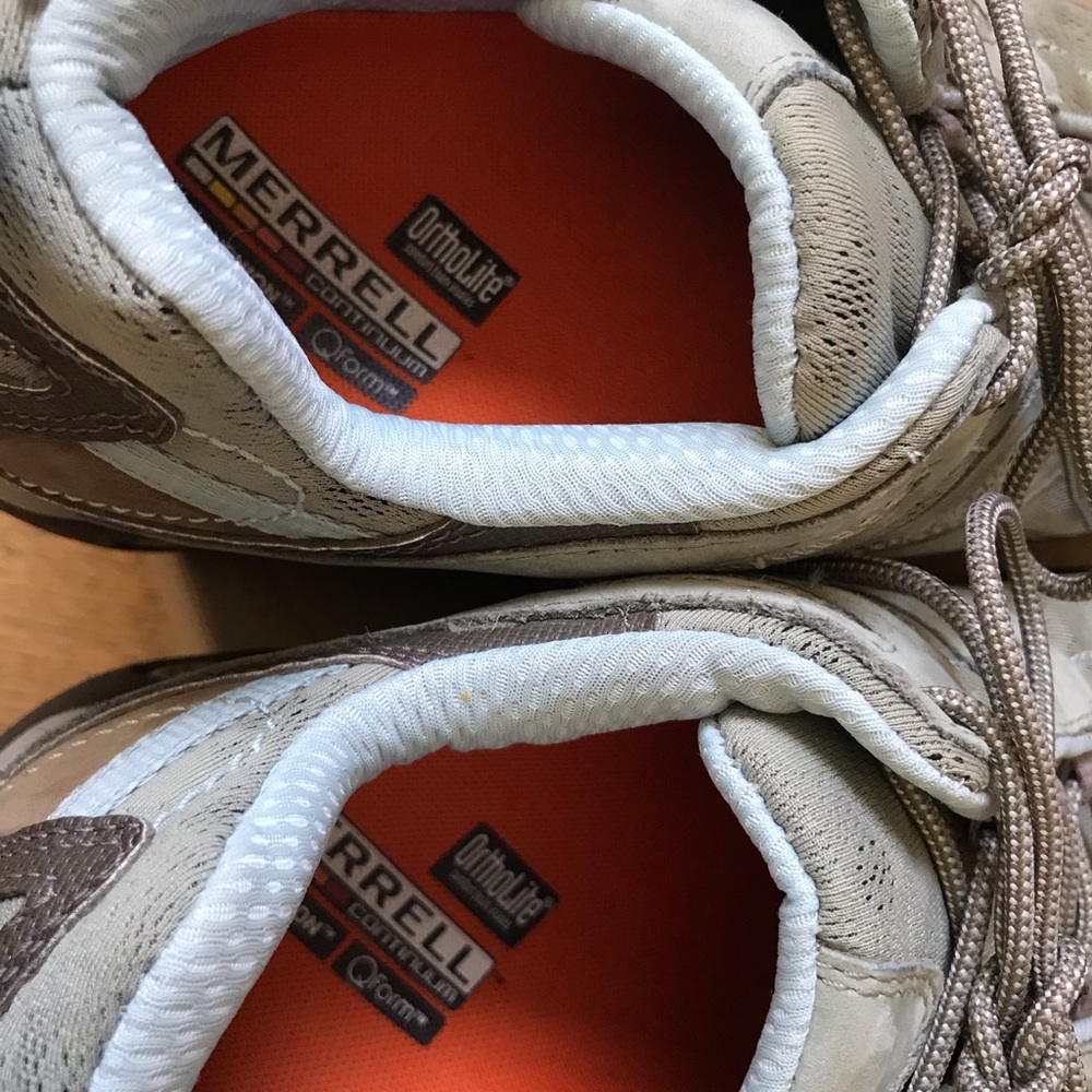 Merrell hiking shoes mint/tan/blue size 9/40 - Picture 4 of 10